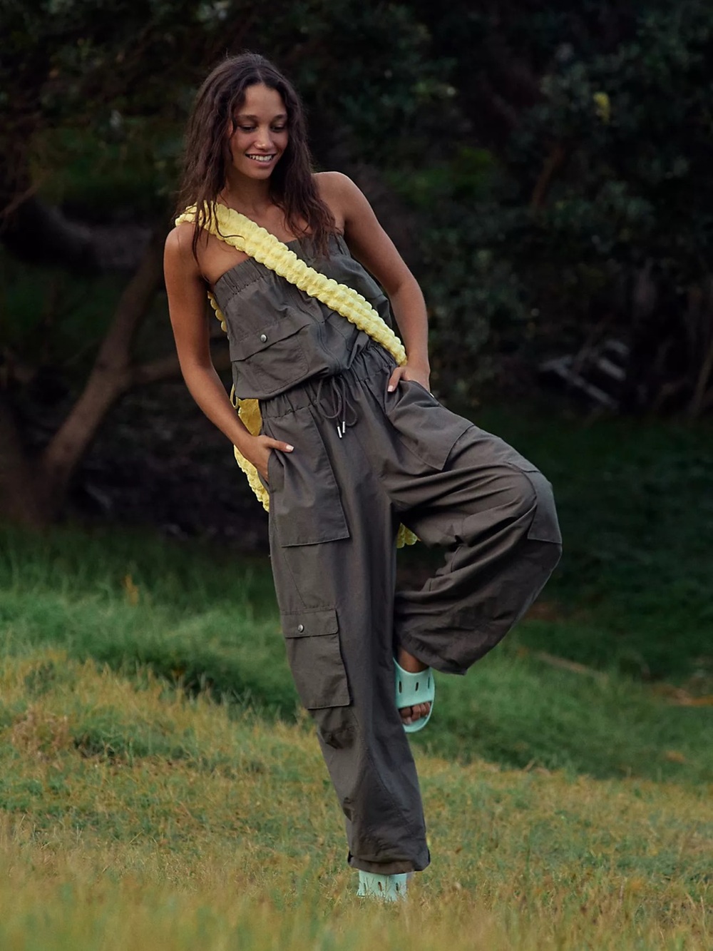 Free People Movement Shot Clock Onesie in Pewter XL $168 Still online